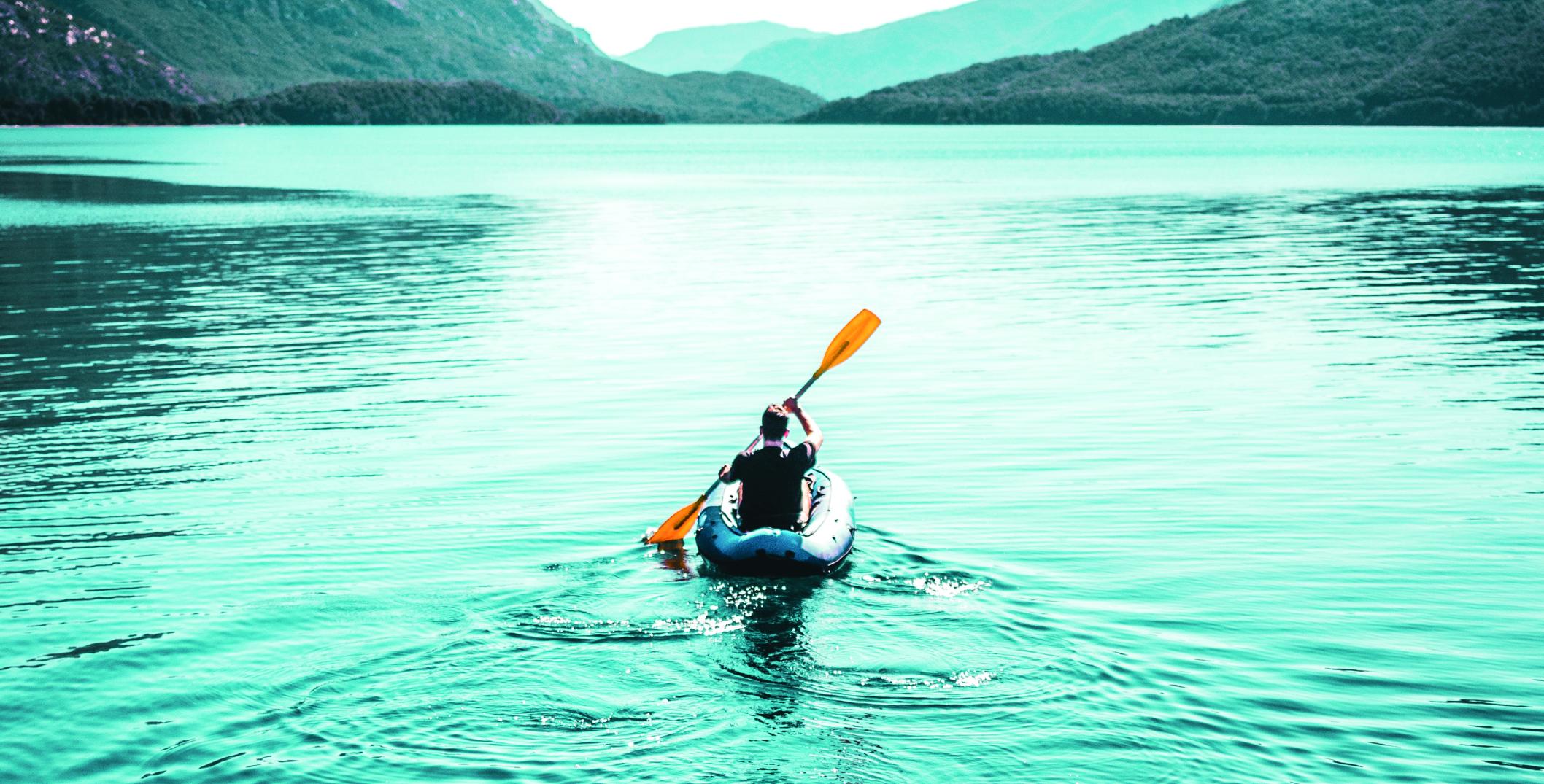 Person kayaking