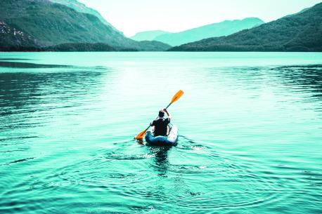 Person kayaking